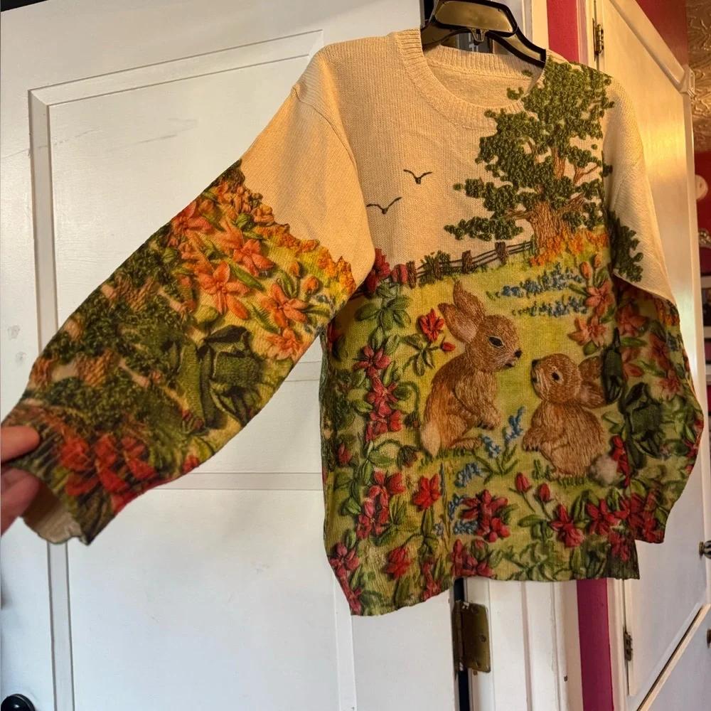 Floral Bunny Sweater - Picture 2 of 4
